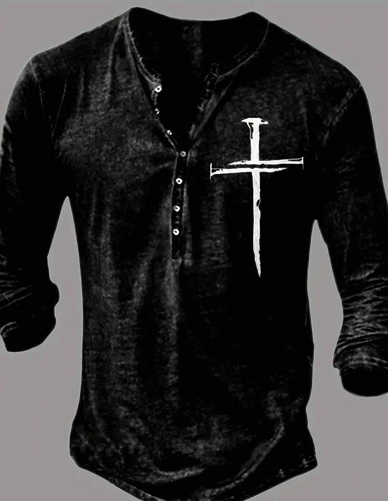 Men's Digital Printing Casual Long Sleeve